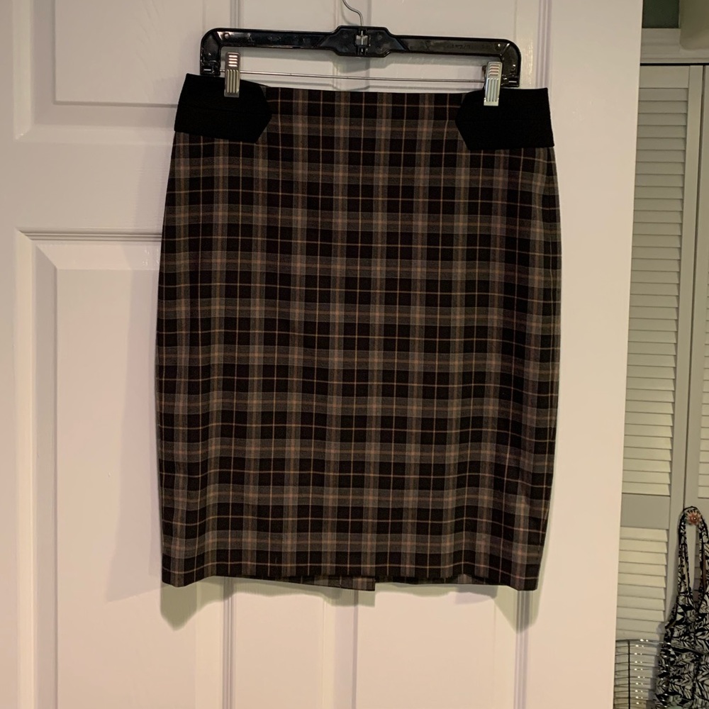 The Limited plaid pencil skirt